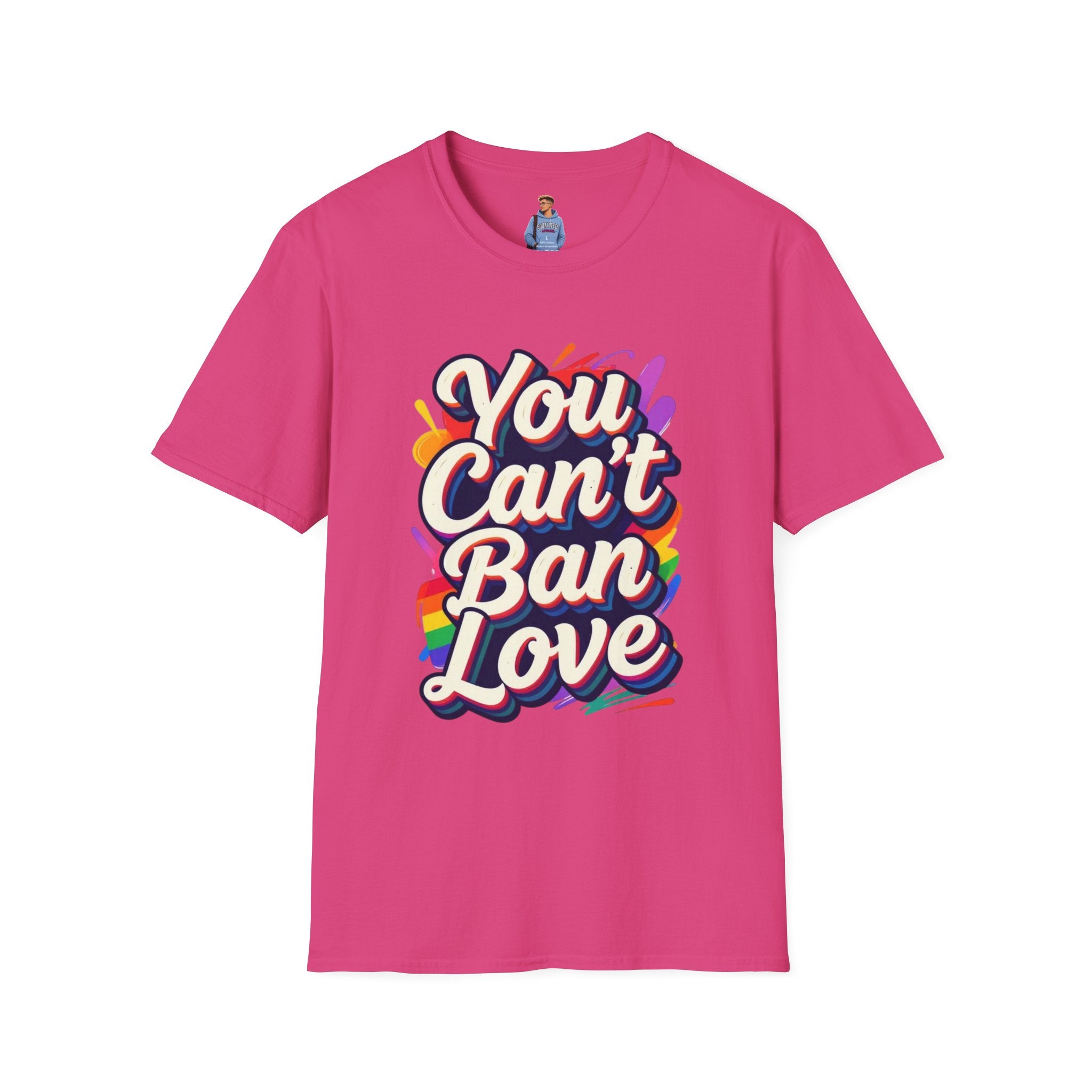 You Can't Ban Love T‑Shirt — Rainbow LGBTQ+ Pride Graphic Tee