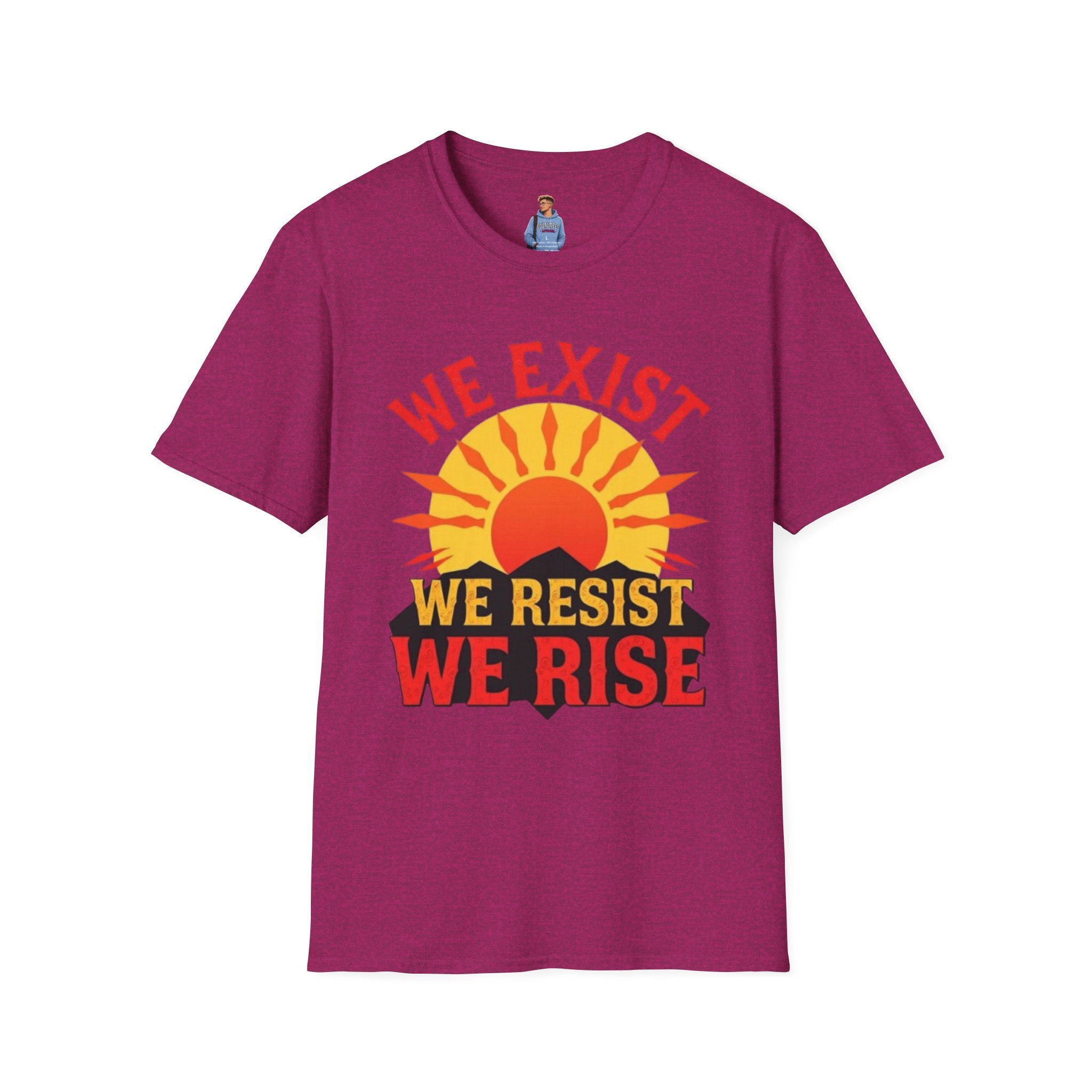 Unisex Softstyle T-Shirt, We Exist We Resist We Rise