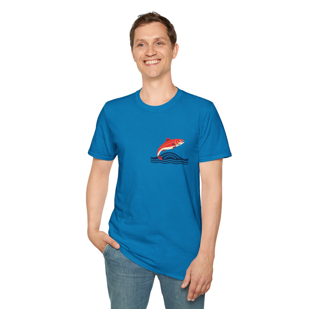 Jumping Salmon Native Pride Softstyle Unisex T-shirt