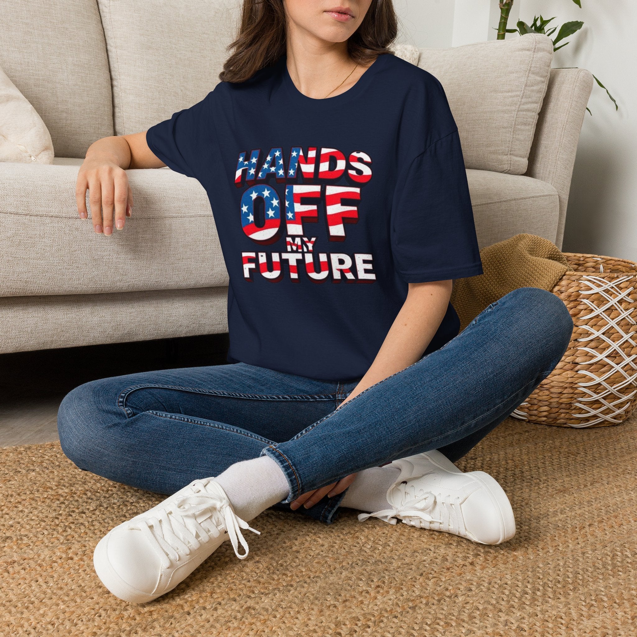Hands Off My Future Political Statement Tee