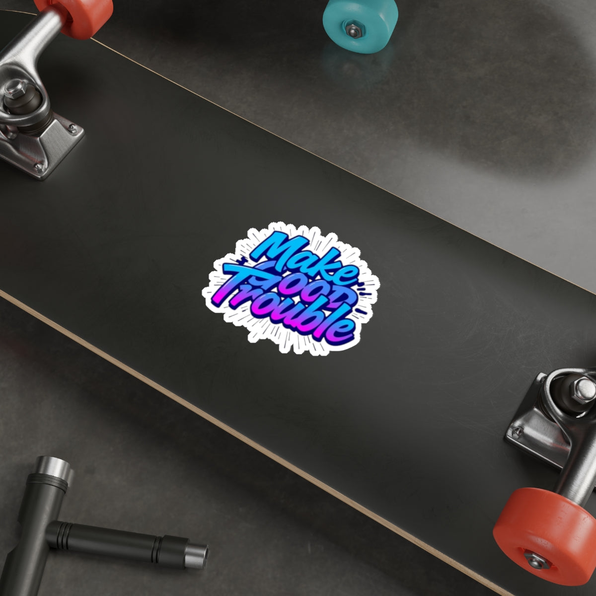 Die-Cut Stickers -  Make Good Trouble-Blue and Purple Text - EqualiTees.Me