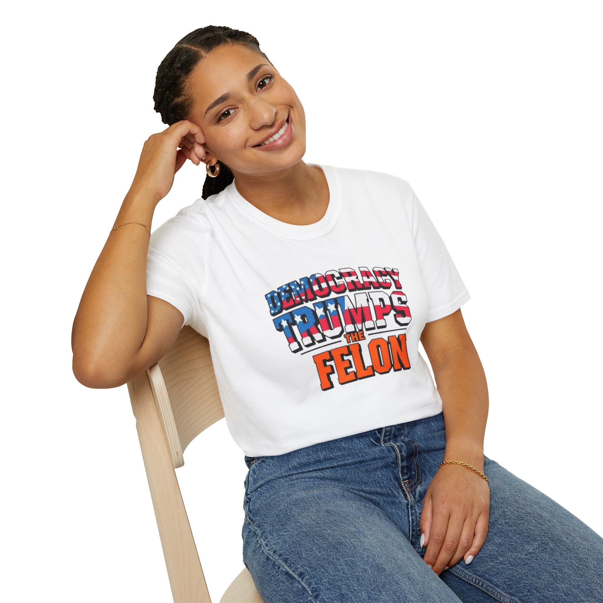 Democracy Trumps the Felon Graphic Tee