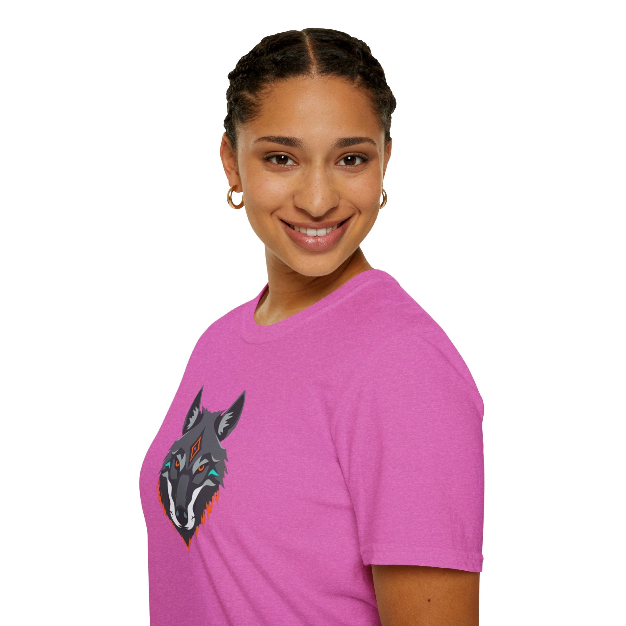 Mystical Wolf Design Unisex Softstyle T-shirt