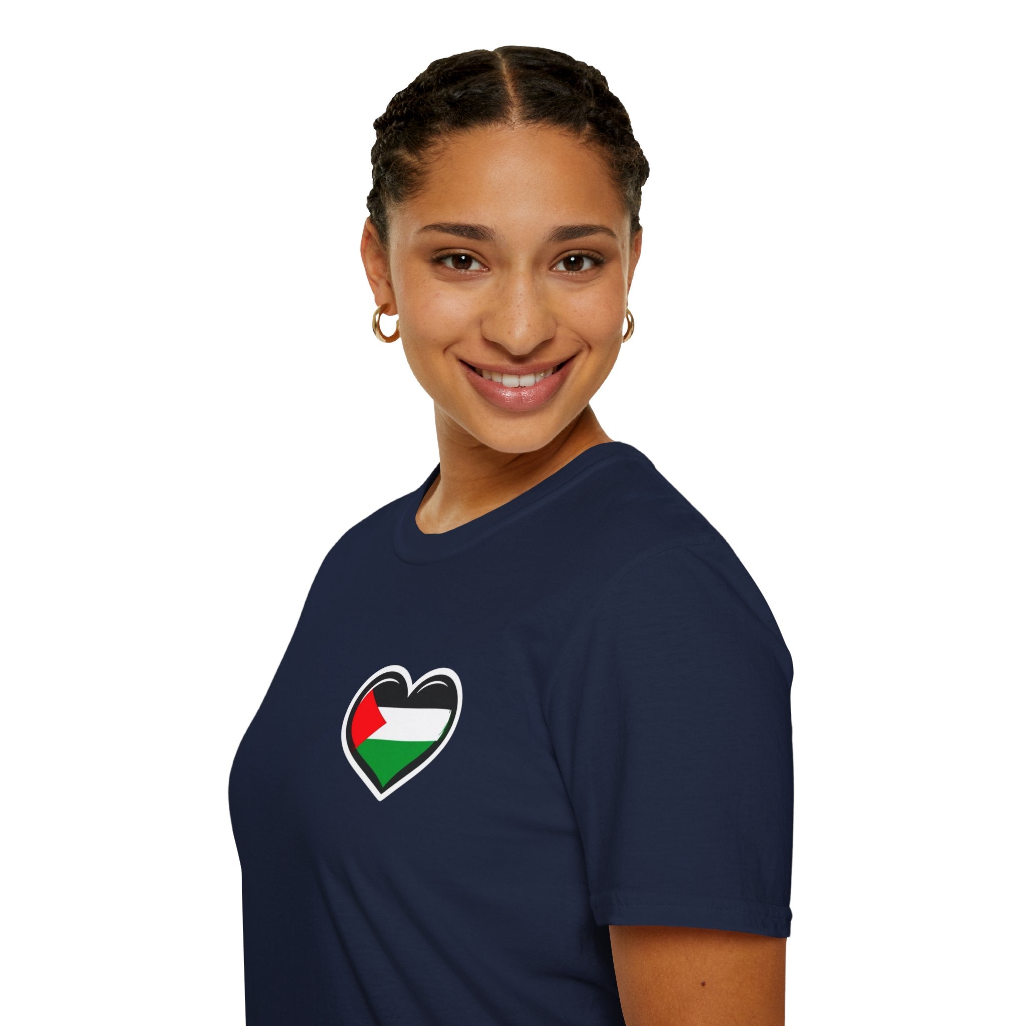 Camiseta unisex de estilo suave: "Apoya a Gaza y todos somos Palestina".