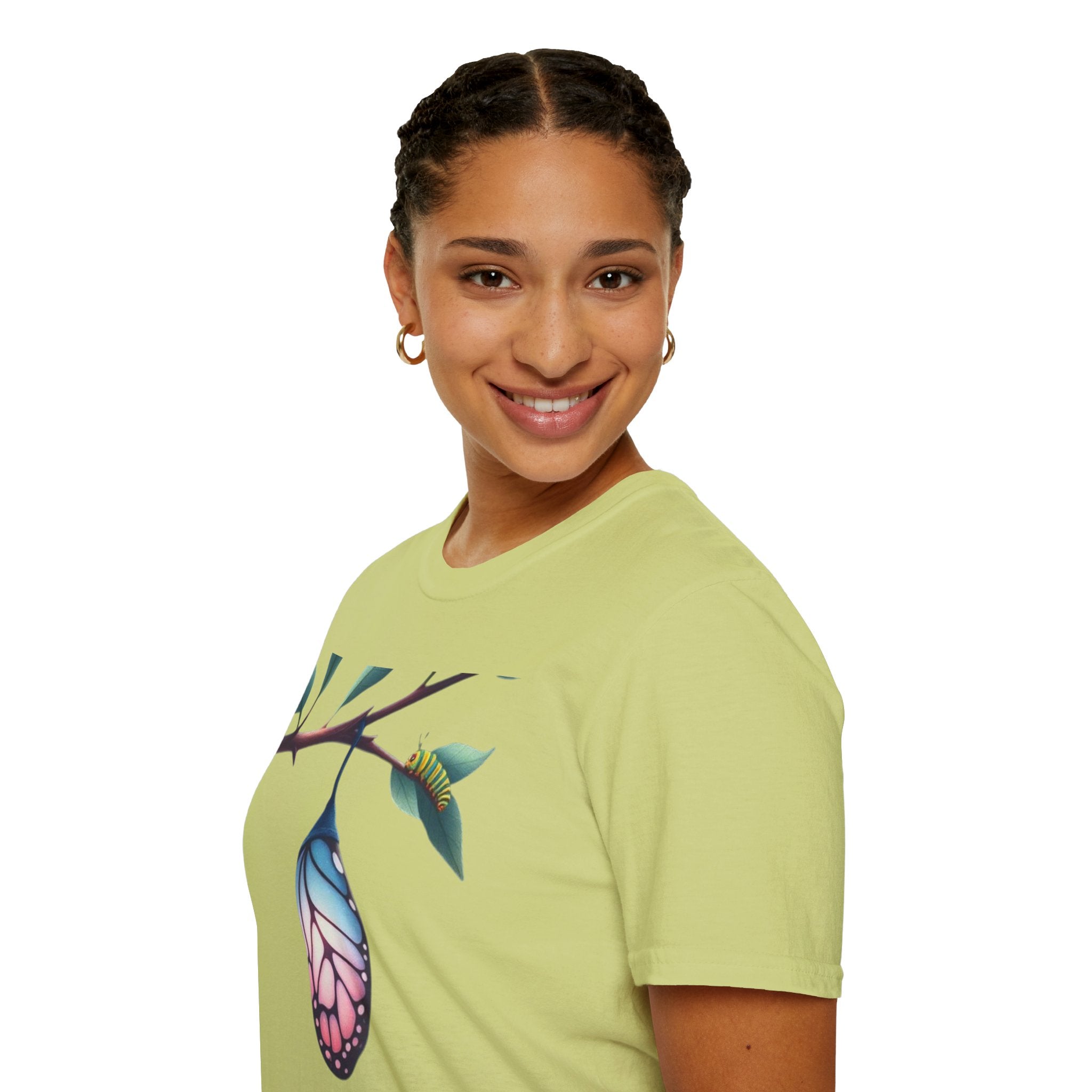 Trans Caterpillar to Butterfly Graphic T-Shirt