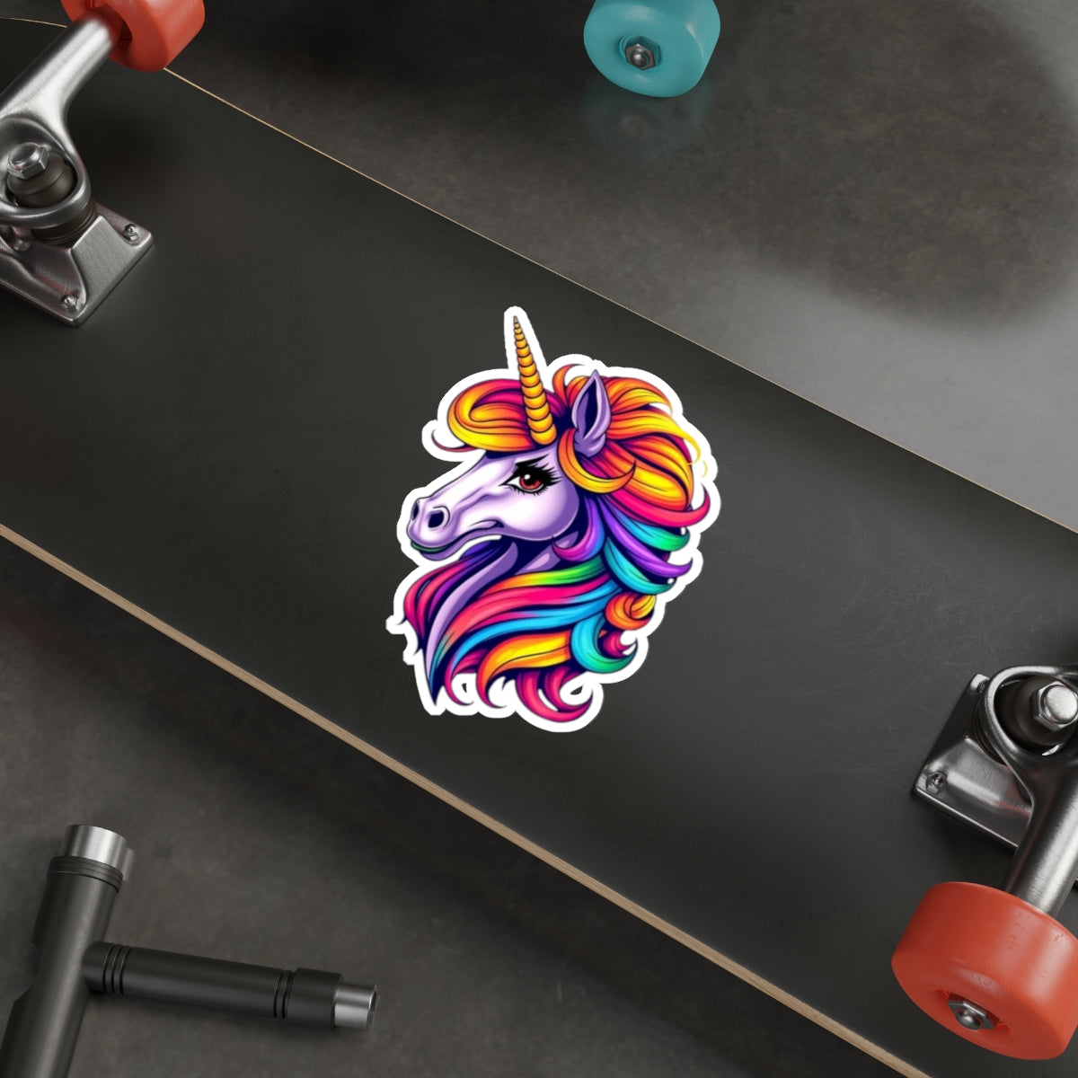 Die-Cut Stickers Purple Unicorn - EqualiTees.Me