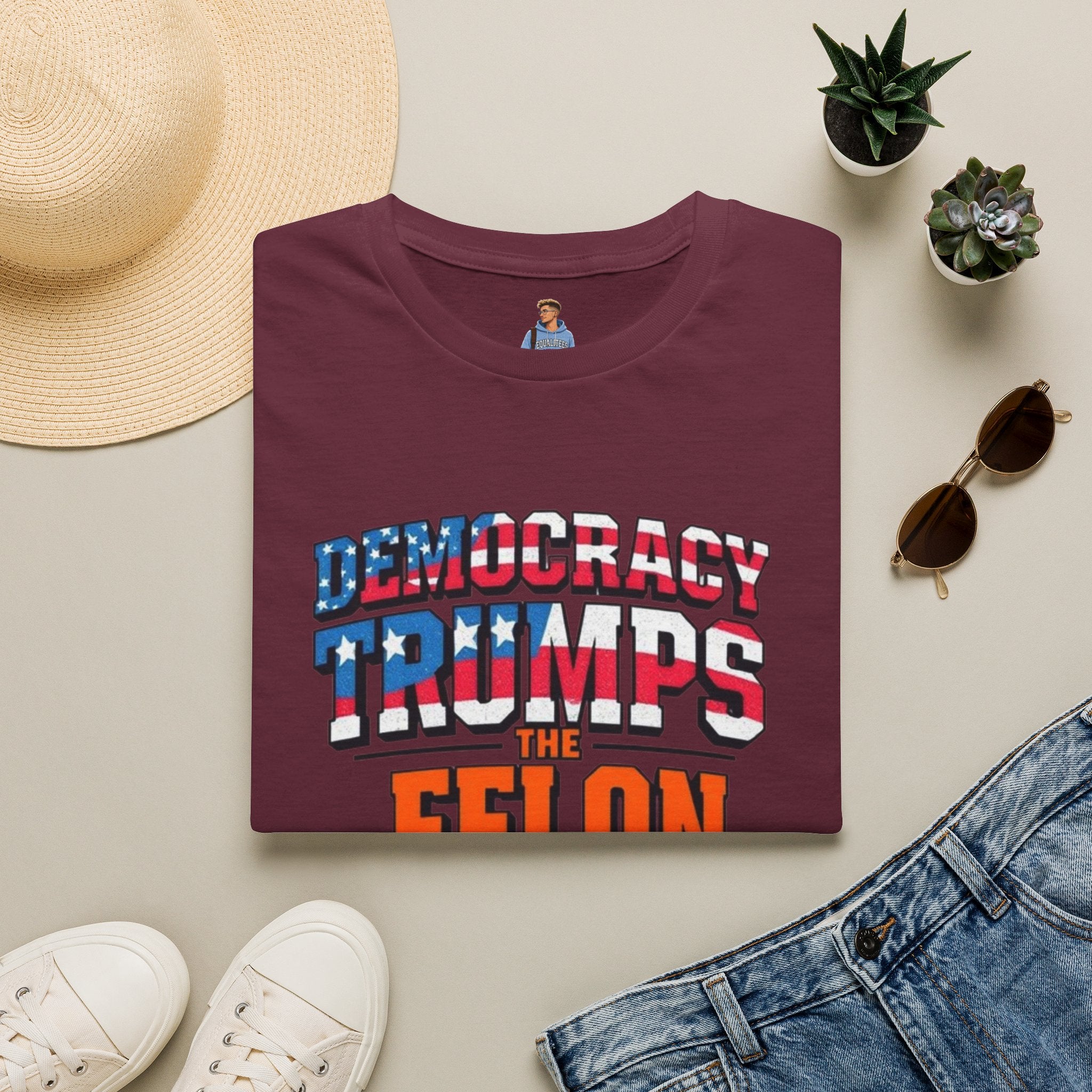 Democracy Trumps the Felon Graphic Tee