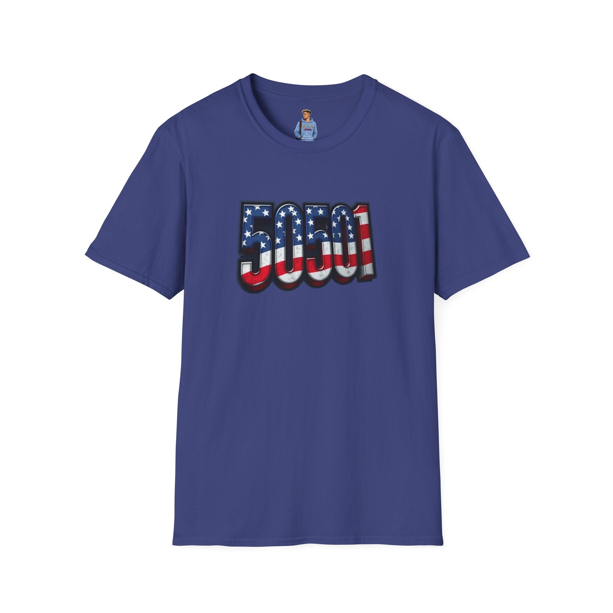 Camiseta unisex patriótica - 50501 "Nosotros, el pueblo, nos levantamos" - Diseño de la bandera estadounidense