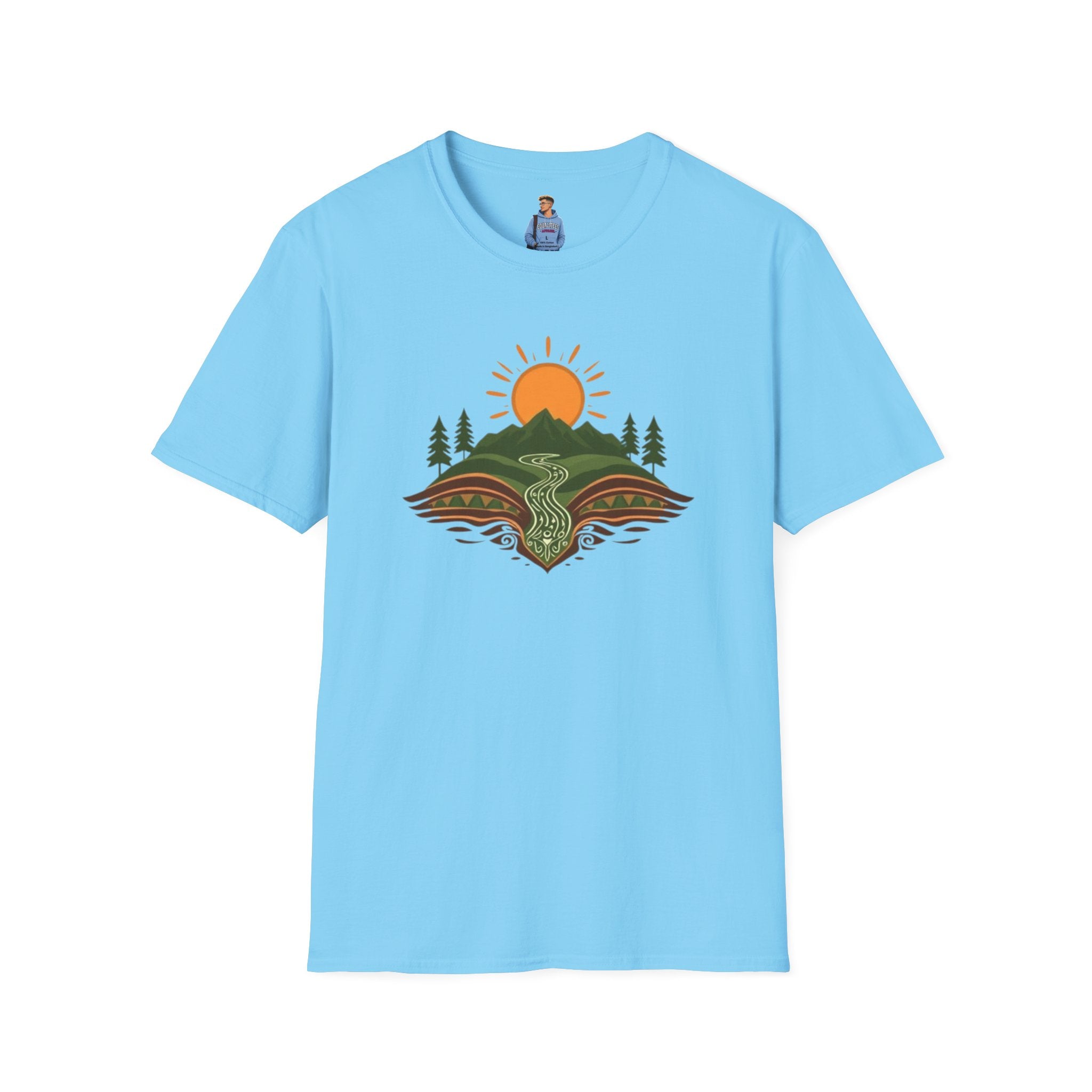 Mountain Scene Unisex Softstyle T-shirt