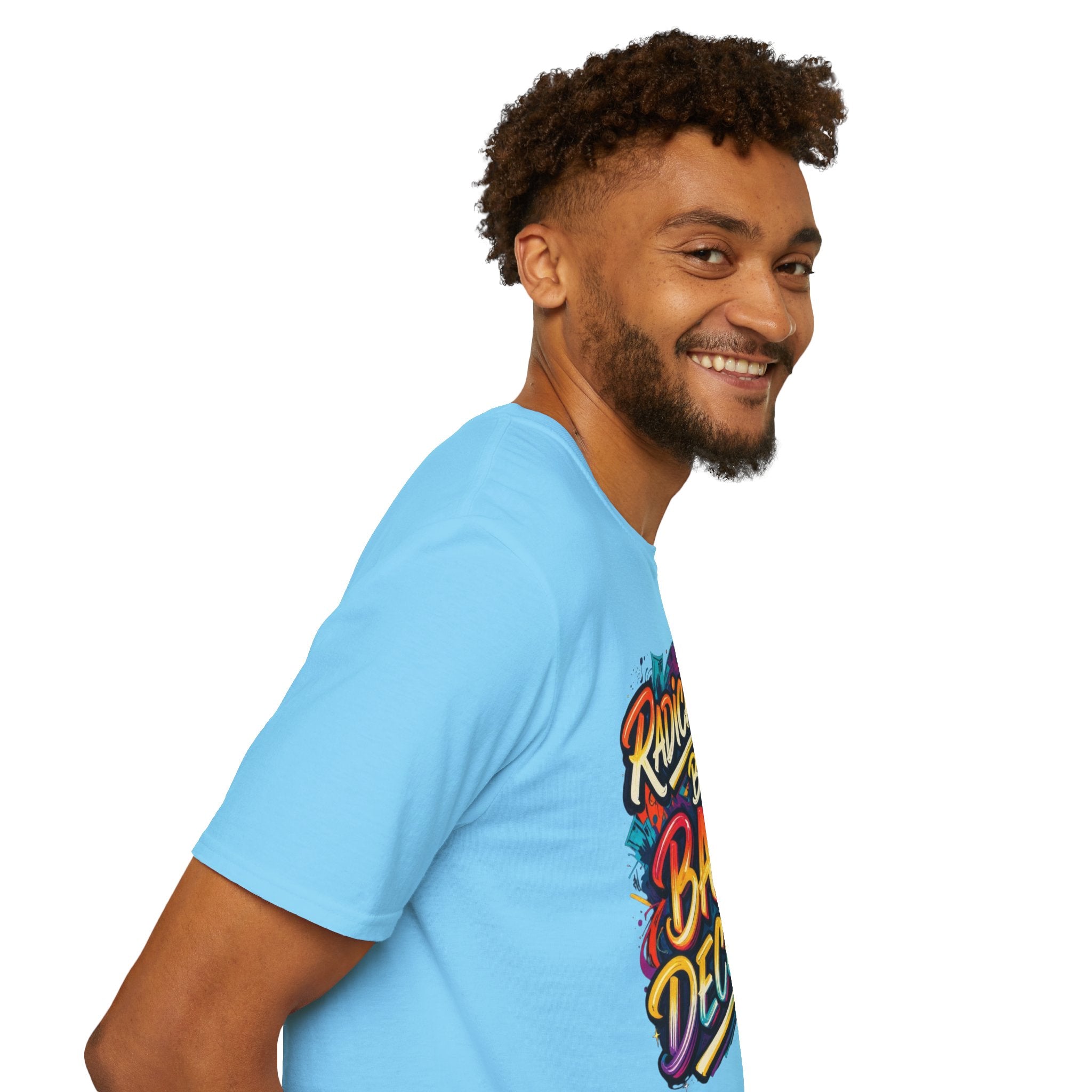 Radicalized by Basic Decency T-Shirt Colorful Graffiti Typography