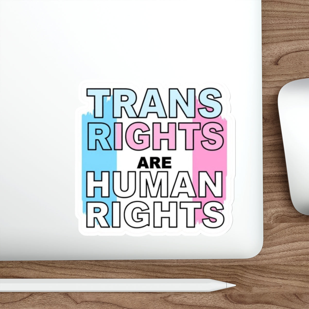 Die-Cut Stickers - TRANS RIGHTS ARE HUMAN RIGHTS - EqualiTees.Me