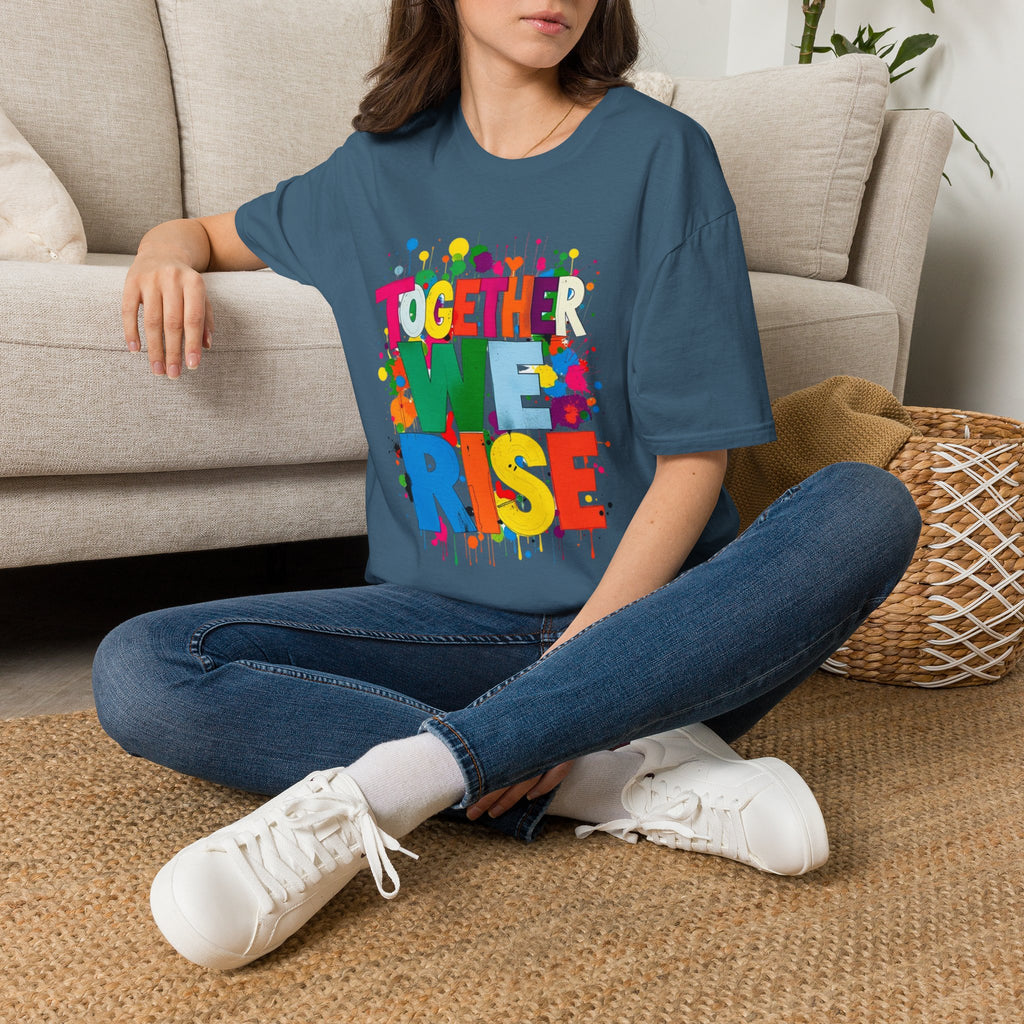 Juntos nos levantamos Camiseta unisex de estilo suave