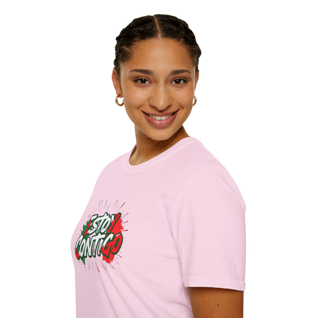 Estoy Contigo (I Am With You) Los inmigrantes hacen grande a Estados Unidos Camiseta unisex de estilo suave Camiseta clásica de protesta