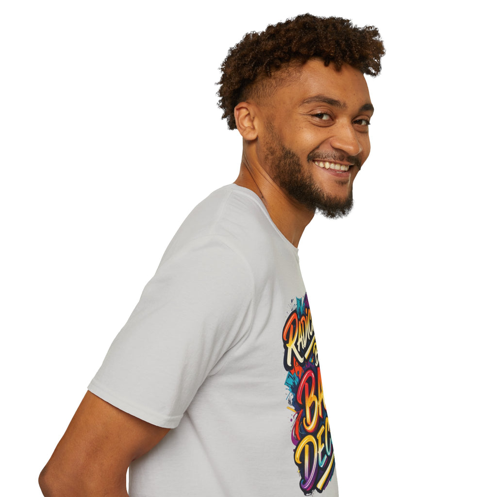 Radicalized by Basic Decency T-Shirt Colorful Graffiti Typography