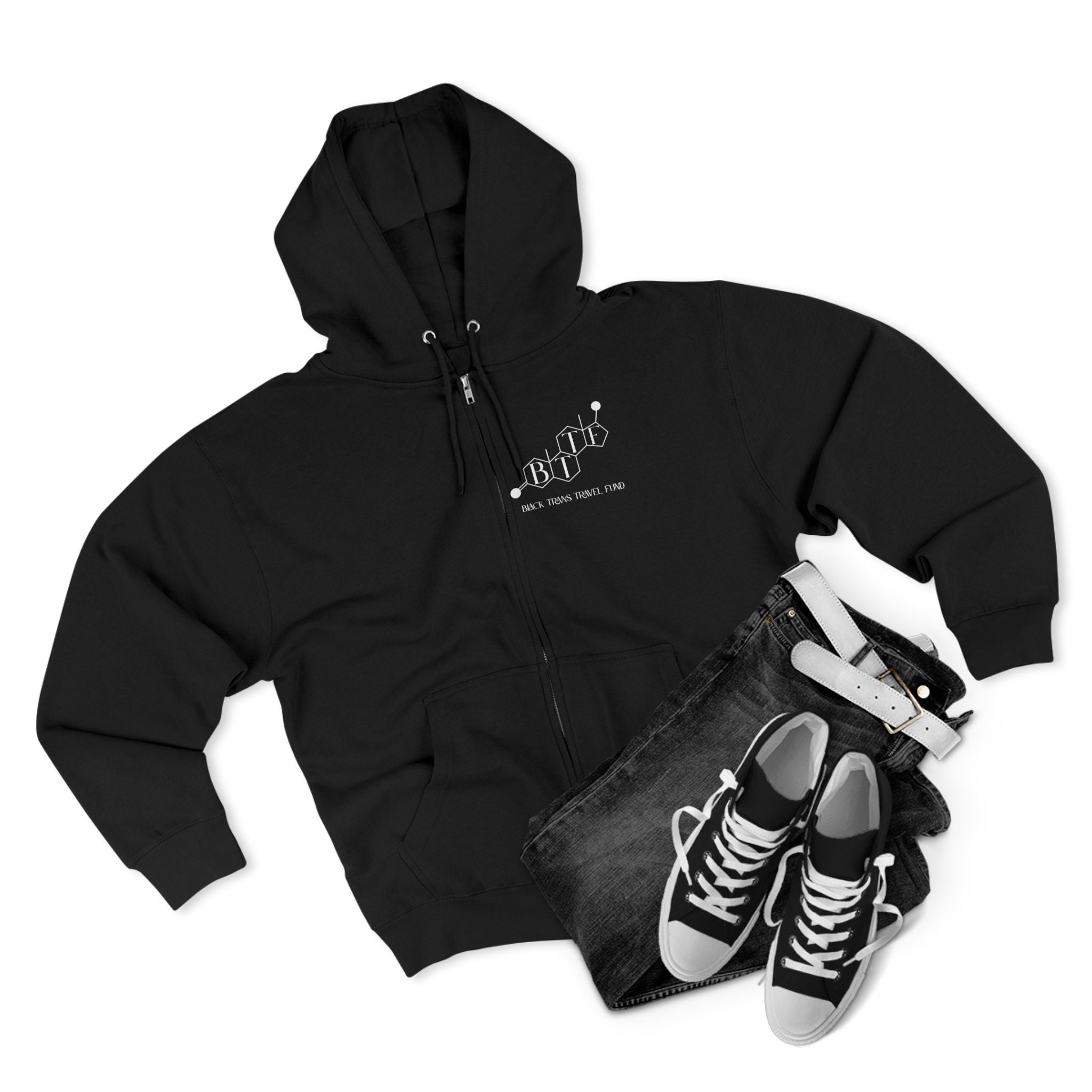 BTTF - Black Trans Travel Fund Unisex Zip-Up Hoodie