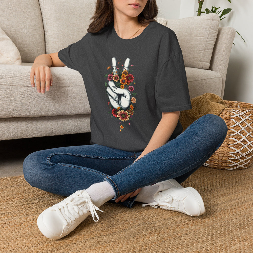 Camiseta unisex de estilo suave Grow Peace: inspiración boho, perfecta para festivales y uso diario