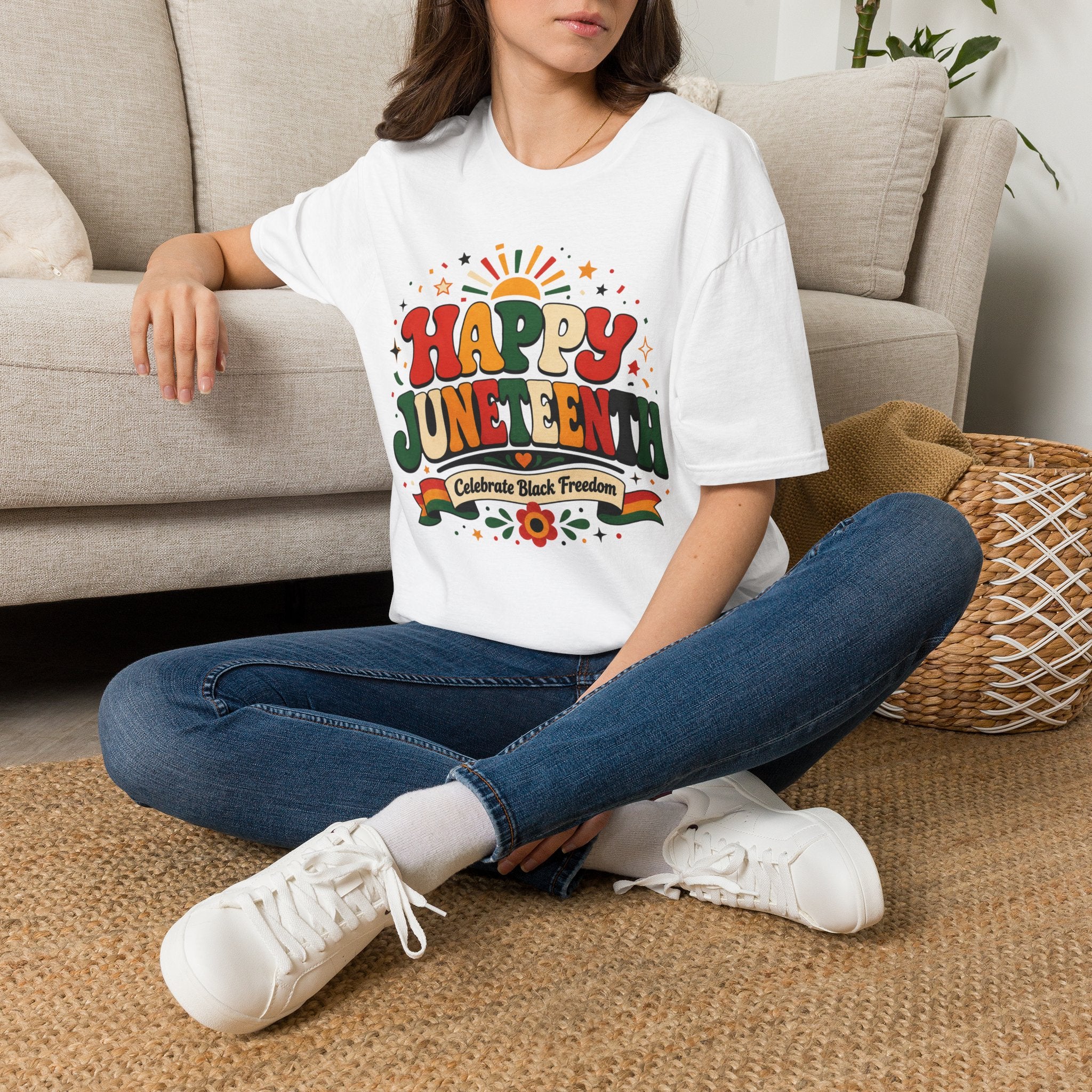 Juneteenth T-Shirt - "Happy Juneteenth" Retro Celebration Tee