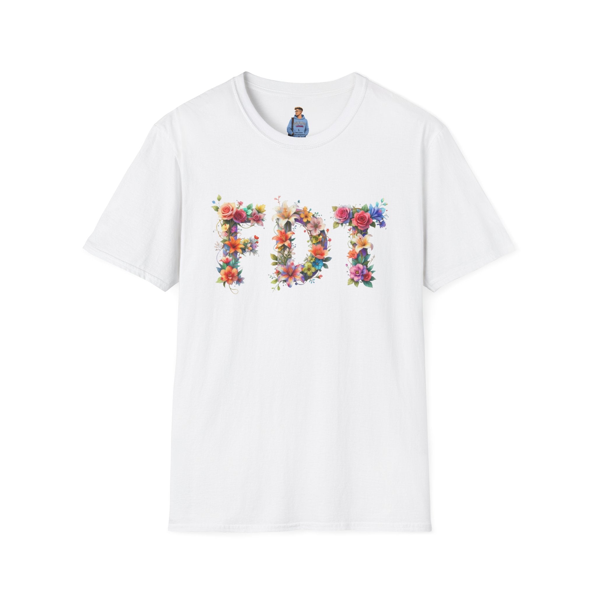FDT Bold Floral Typography T-Shirt