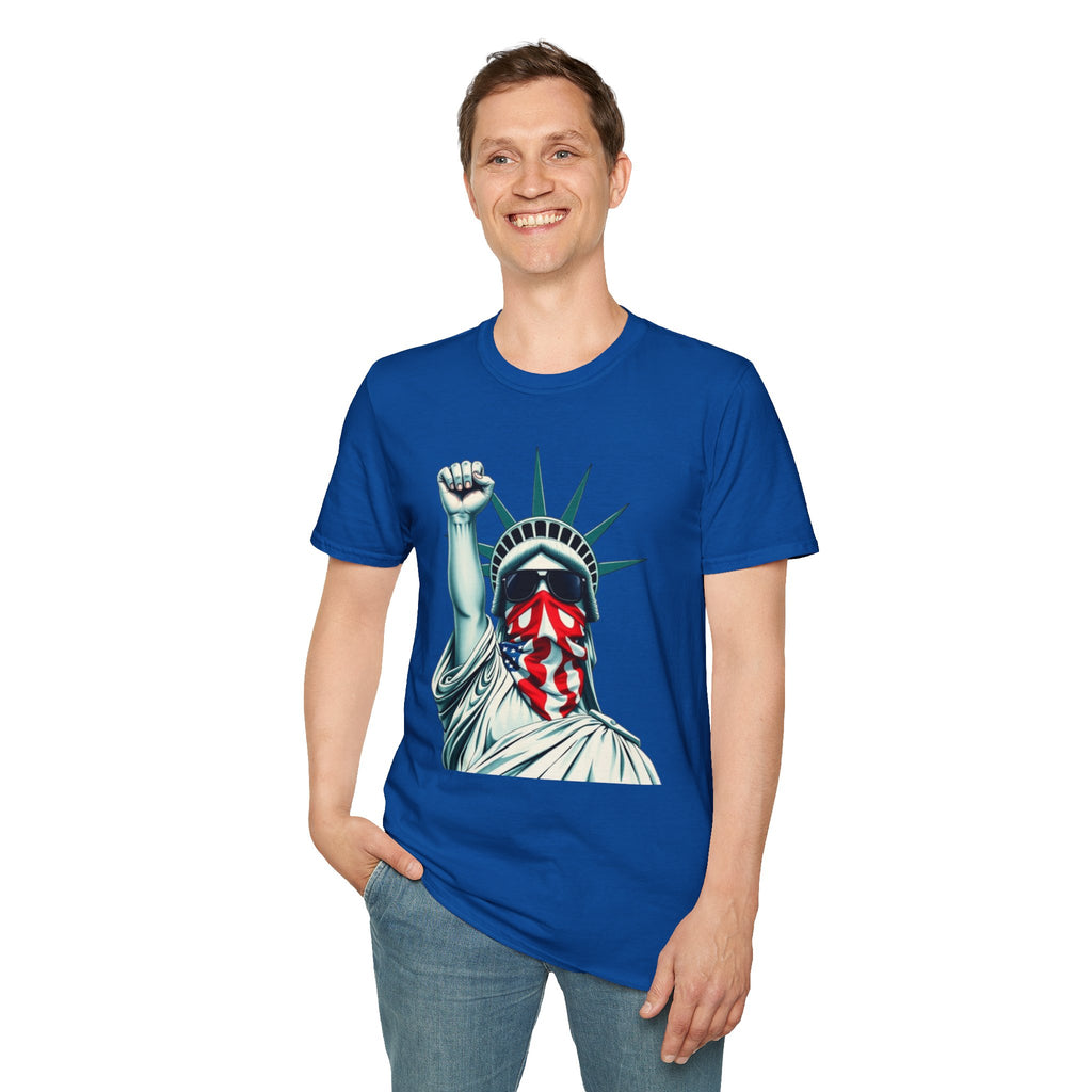 Resist - Patriotic Statue of Liberty T-Shirt - Unisex Softstyle Tee