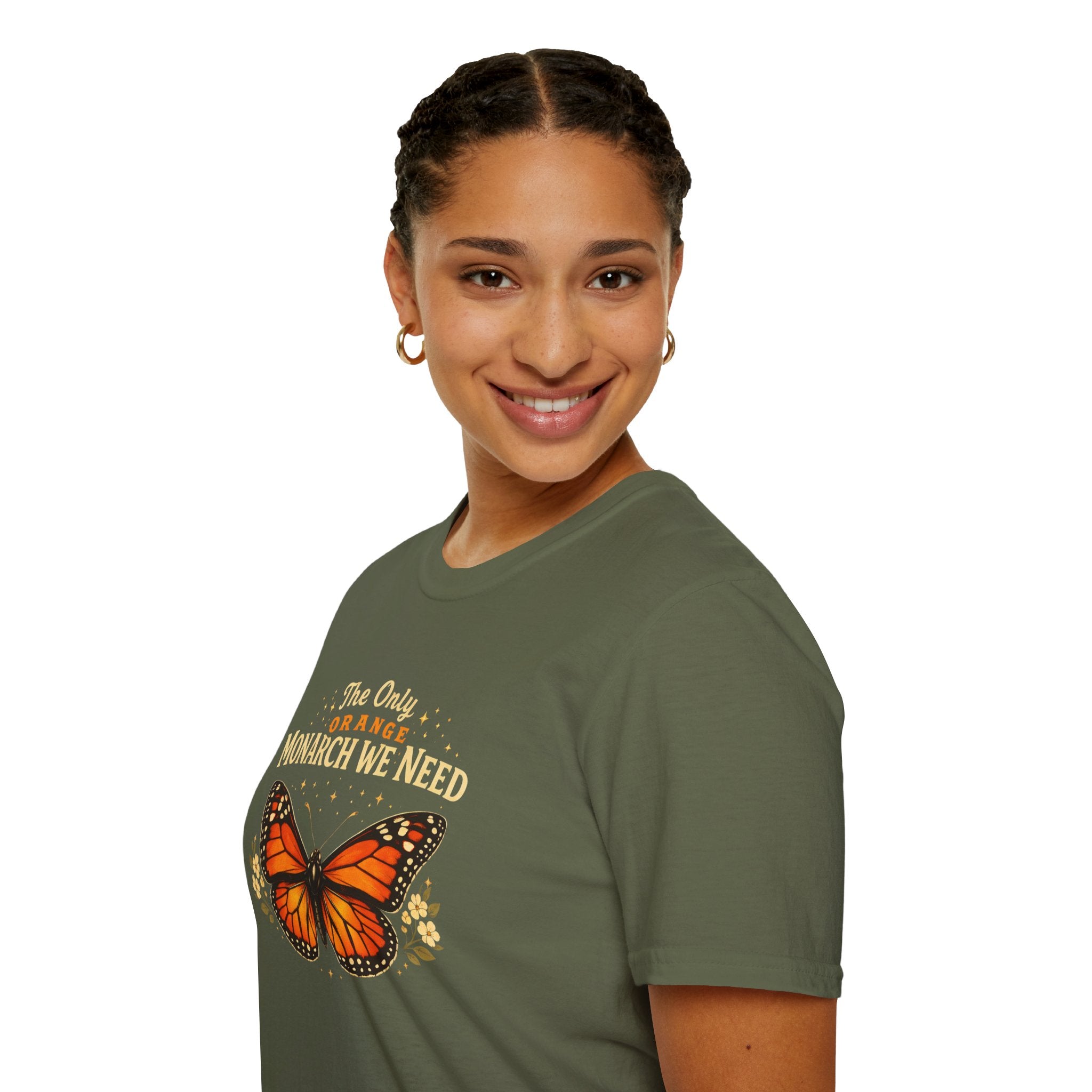 Monarch Butterfly T-Shirt — "The Only Orange Monarch We Need" No Kings Tee