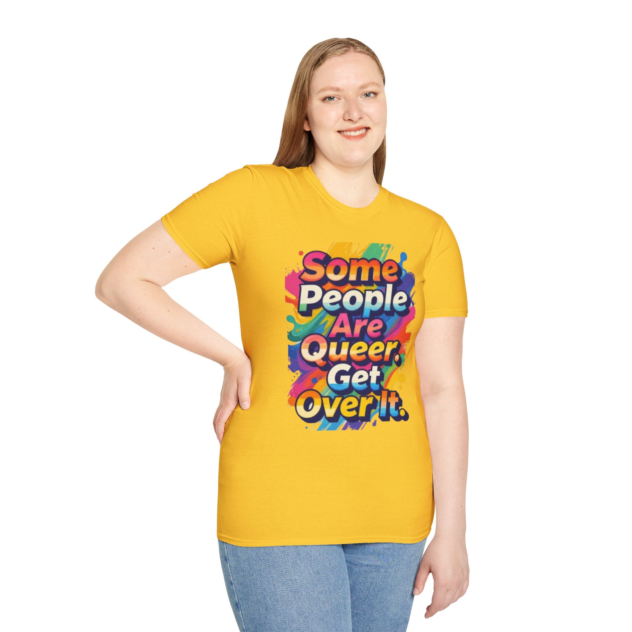 Some People Are Queer T-Shirt Rainbow Graphic