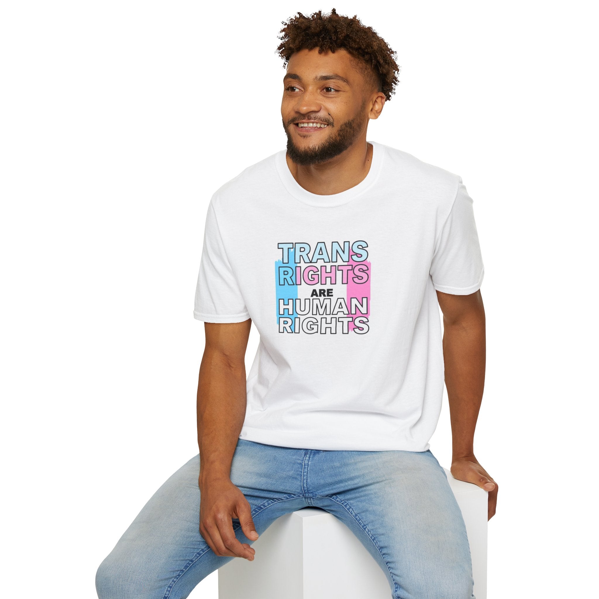 Trans Rights Unisex Softstyle T-Shirt - Support Equality & Trans Rights