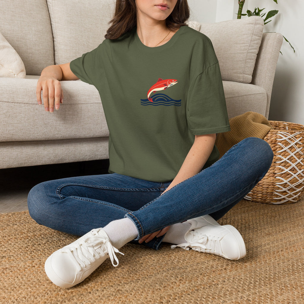 Jumping Salmon Native Pride Softstyle Unisex T-shirt