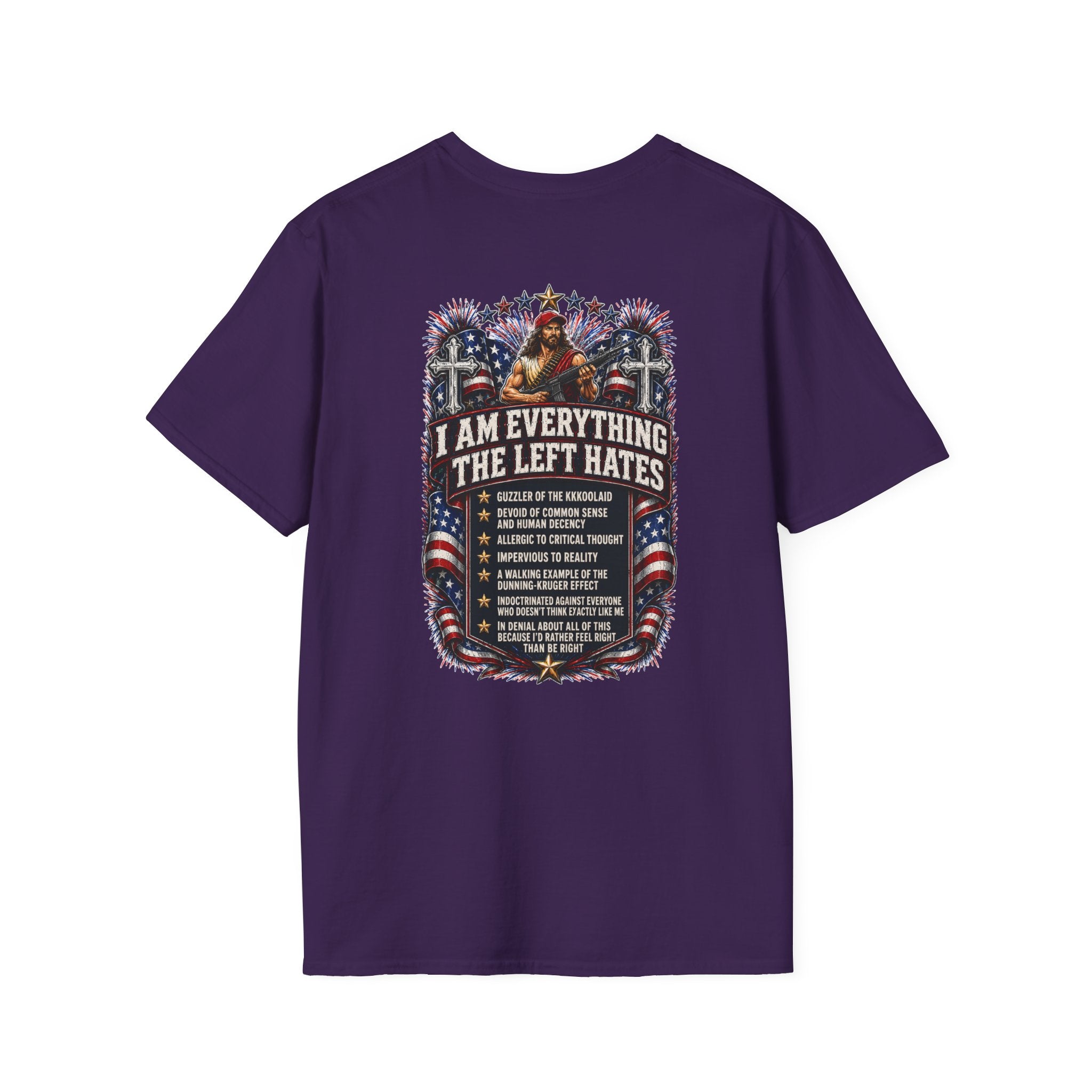 Star Spangled Awesome Graphic Tee ("Proud to Be Delusional Bootlicking Nazi Trash")
