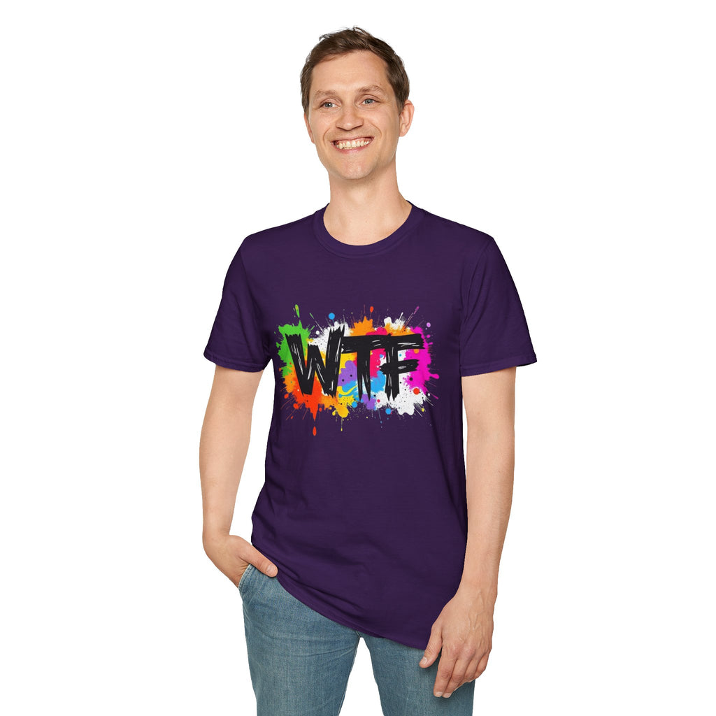 Bold Rainbow WTF Color Splash T-Shirt