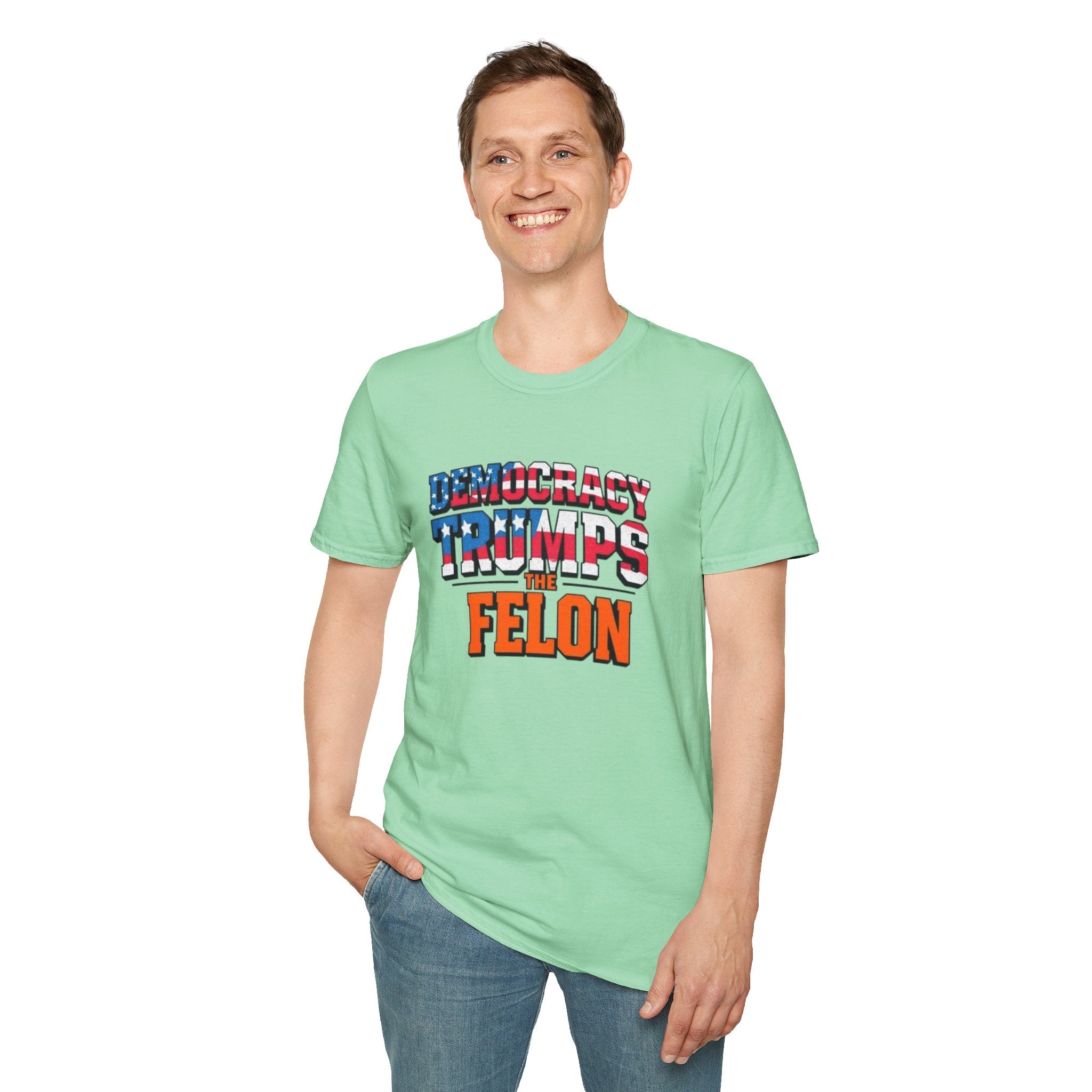 Democracy Trumps the Felon Graphic Tee