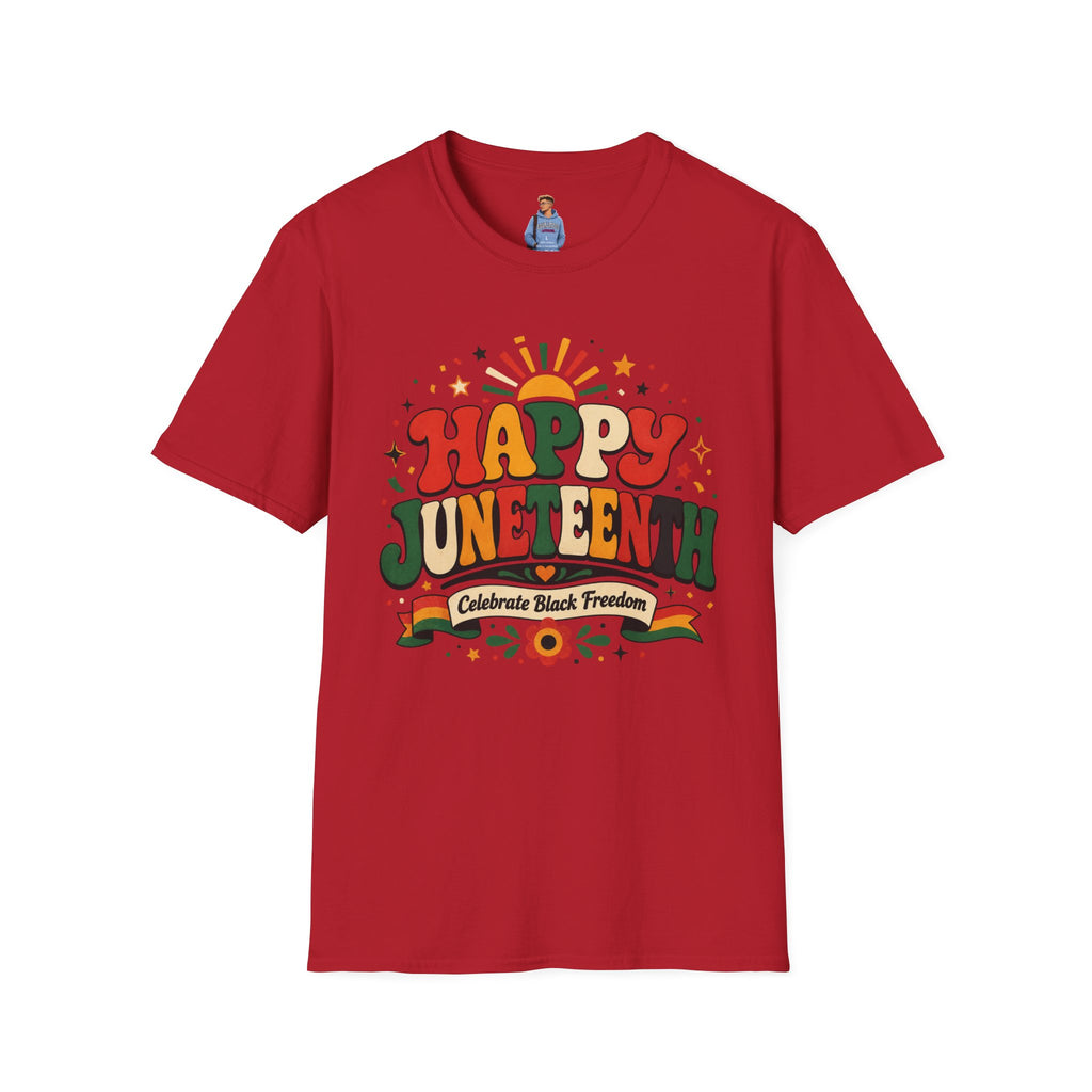 Juneteenth T-Shirt - "Happy Juneteenth" Retro Celebration Tee