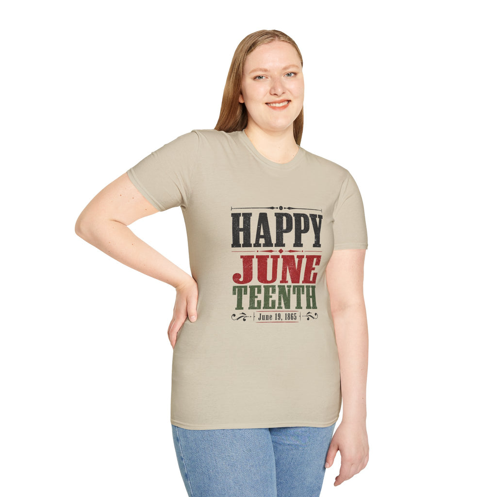 Juneteenth T-Shirt — "Happy Juneteenth" Celebration Tee