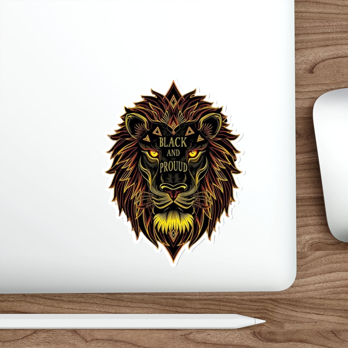 Black And Proud Lion Sticker - EqualiTees.Me