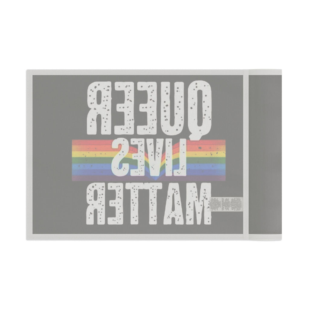 Queer Lives matter Flag - Aesthetic LGBTQ+ Banner for Celebration & Home Decor - EqualiTees.Me