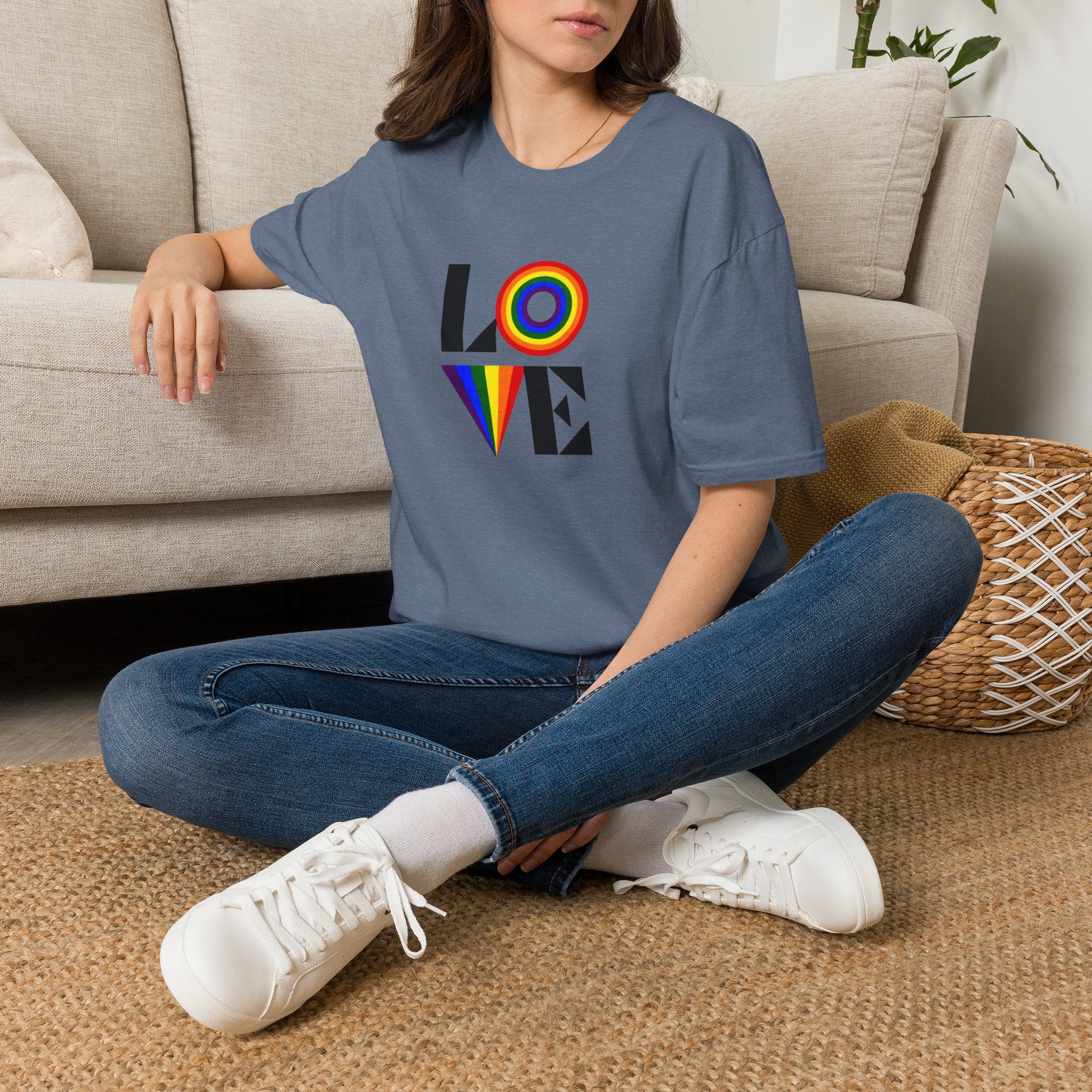 Vibrant LOVE Design for Pride Unisex Softstyle T-Shirt