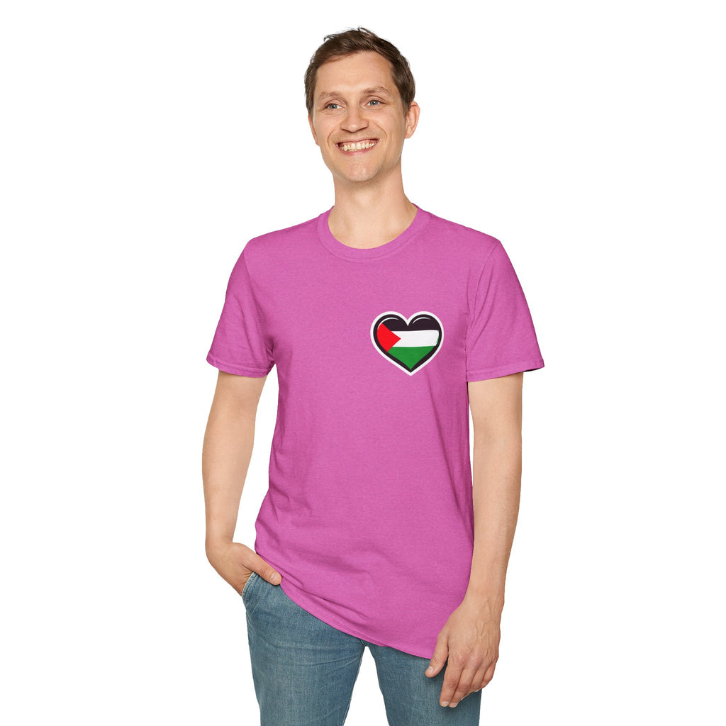 Camiseta unisex de estilo suave: "Apoya a Gaza y todos somos Palestina".