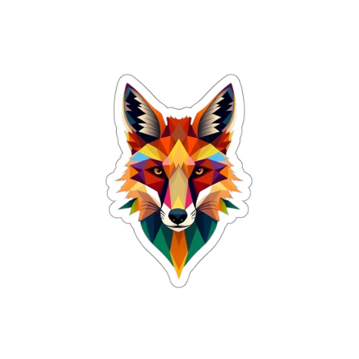 Fractal Fox Die-Cut Sticker - EqualiTees.Me