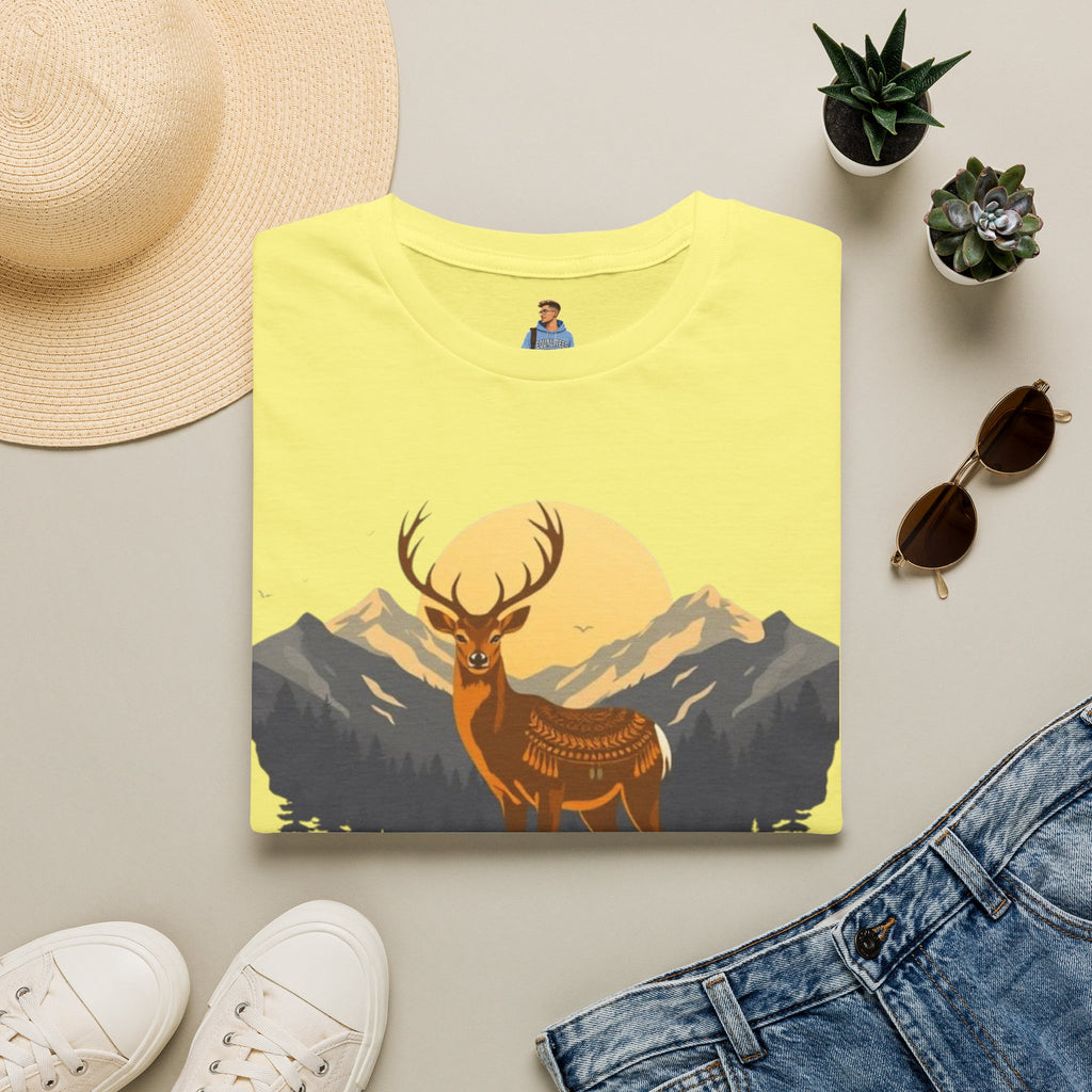 Mountain Sunset Deer Unisex Softstyle T-Shirt