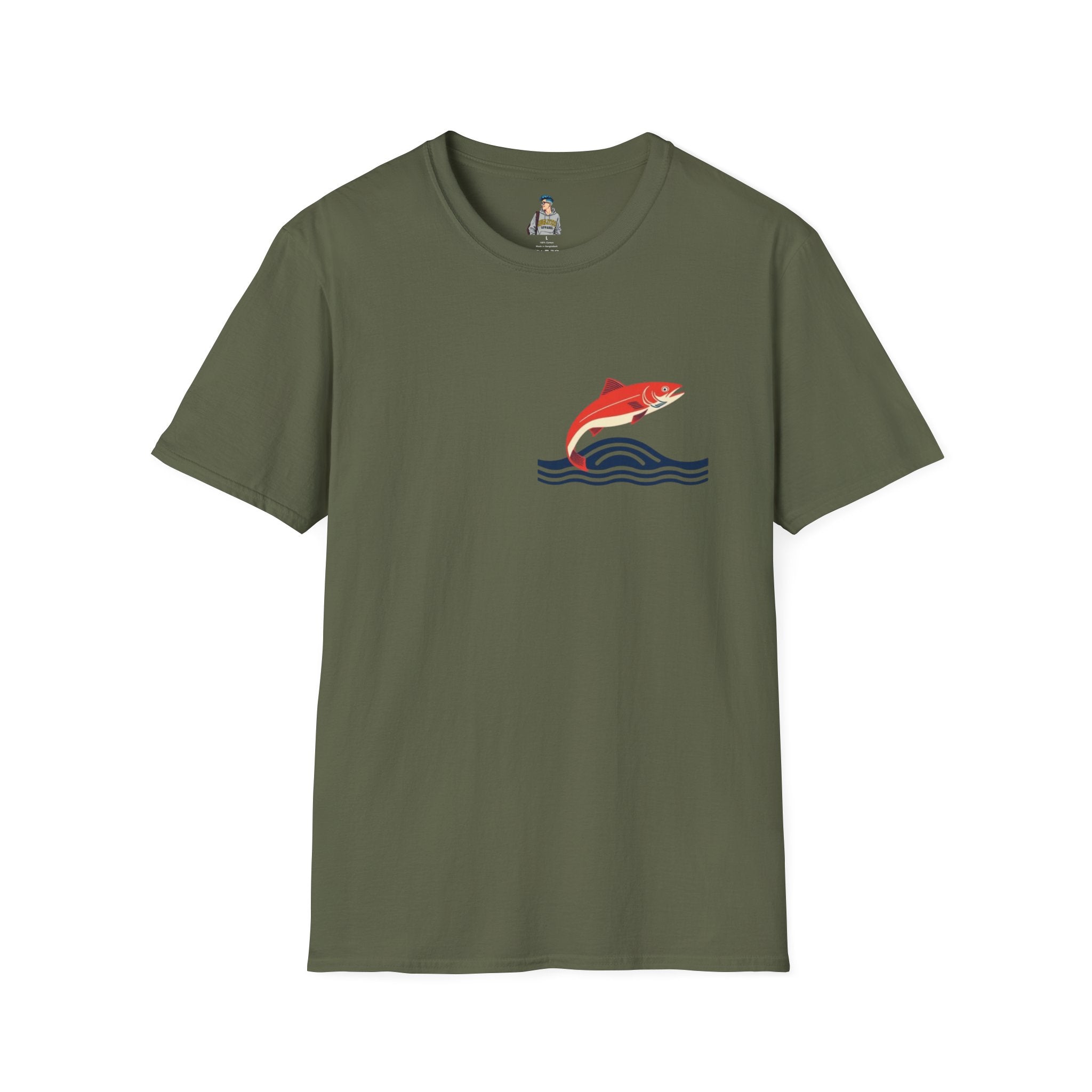 Jumping Salmon Native Pride Softstyle Unisex T-shirt