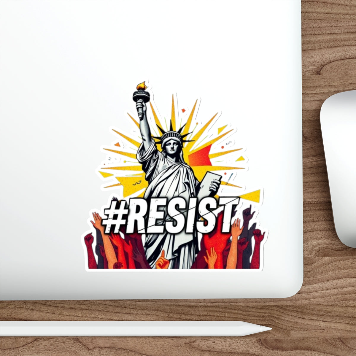 #RESIST with the Statue of Liberty Sticker - EqualiTees.Me