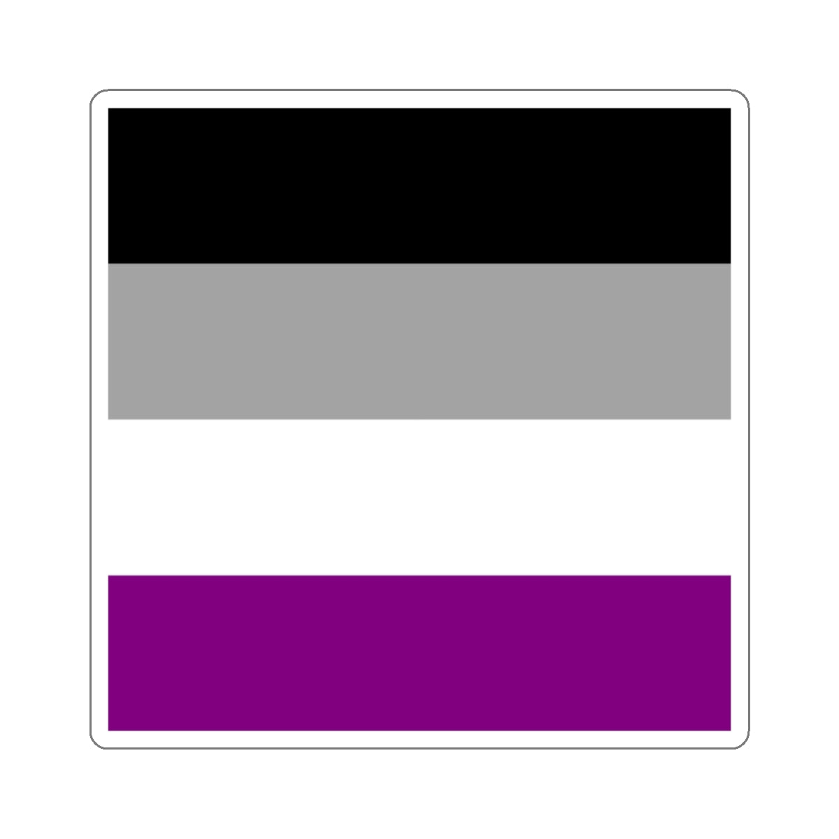 Asexual Pride Flag Die-Cut Sticker - EqualiTees.Me
