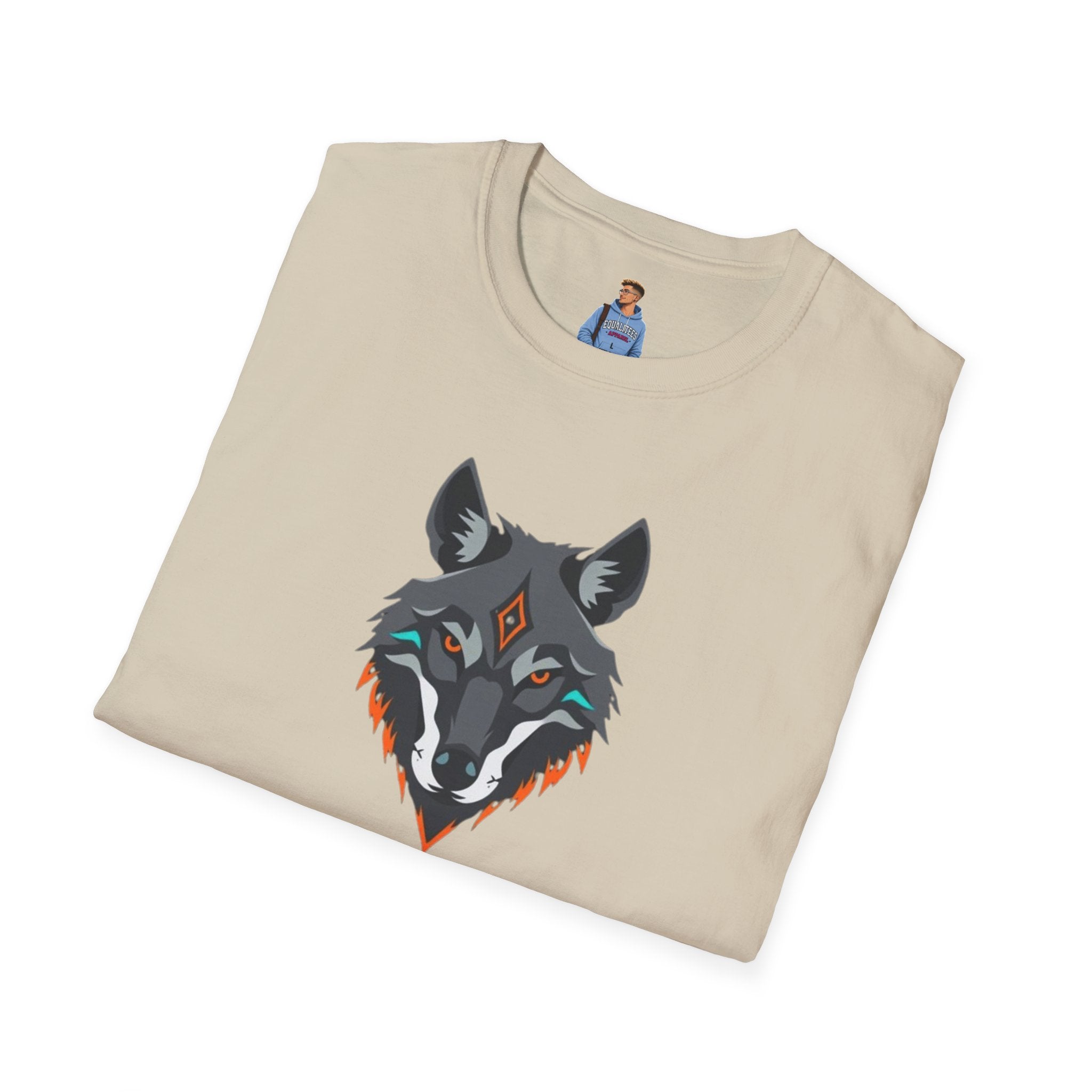 Mystical Wolf Design Unisex Softstyle T-shirt