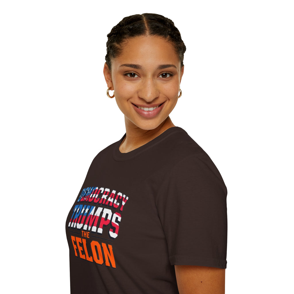 Democracy Trumps the Felon Graphic Tee