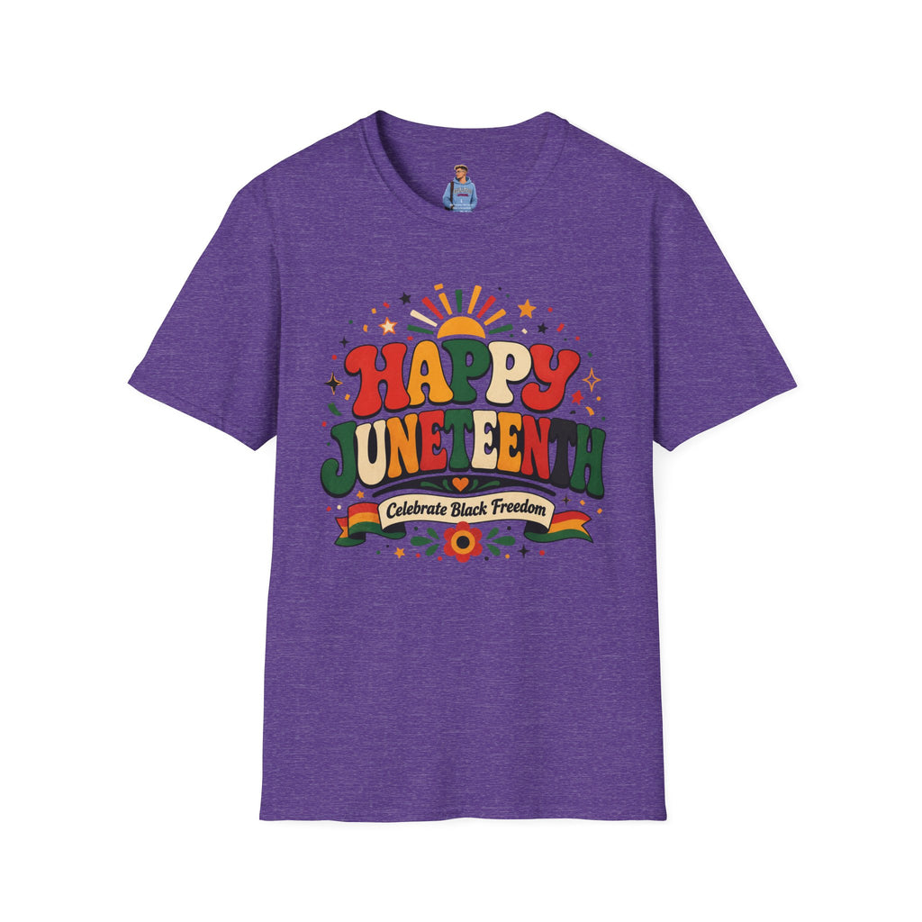 Juneteenth T-Shirt - "Happy Juneteenth" Retro Celebration Tee