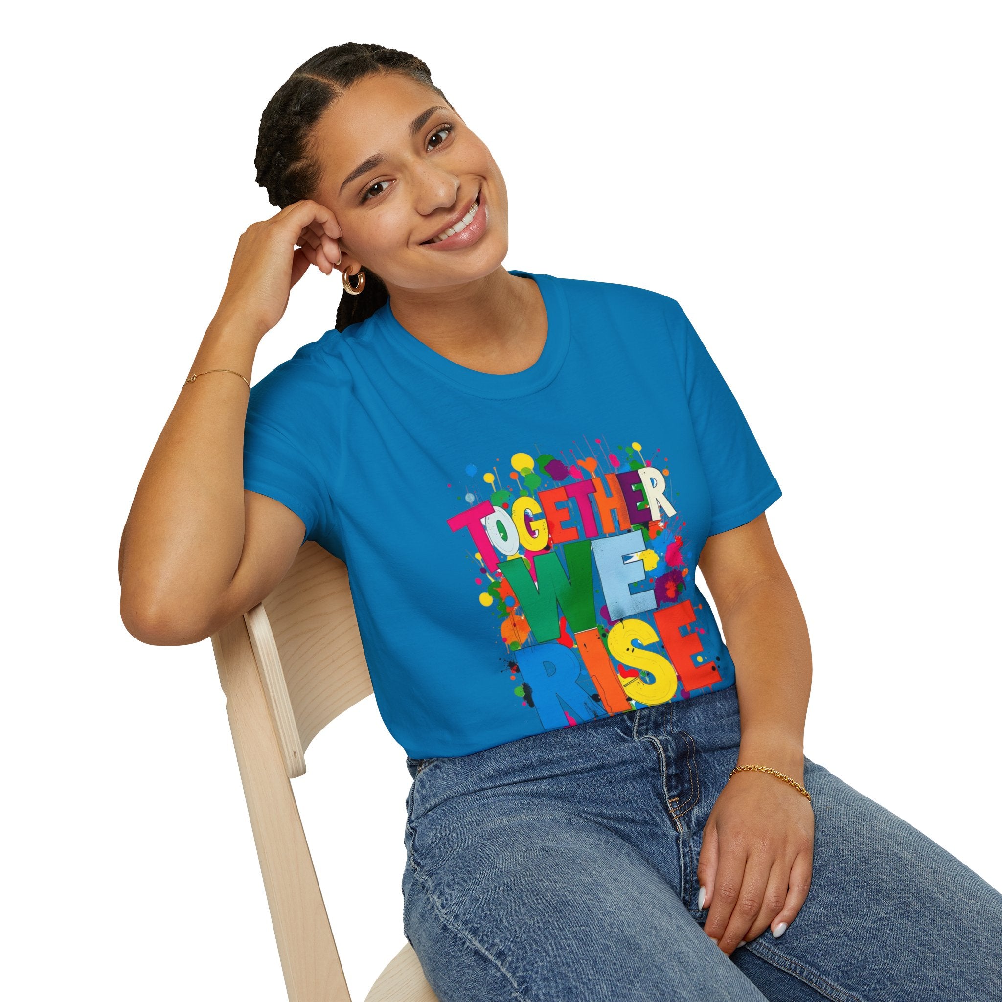 Juntos nos levantamos Camiseta unisex de estilo suave