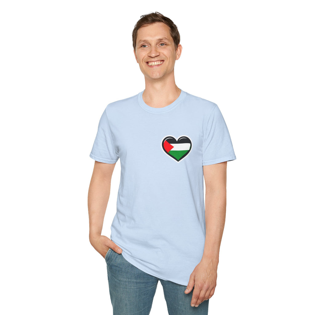 Camiseta unisex de estilo suave: "Apoya a Gaza y todos somos Palestina".