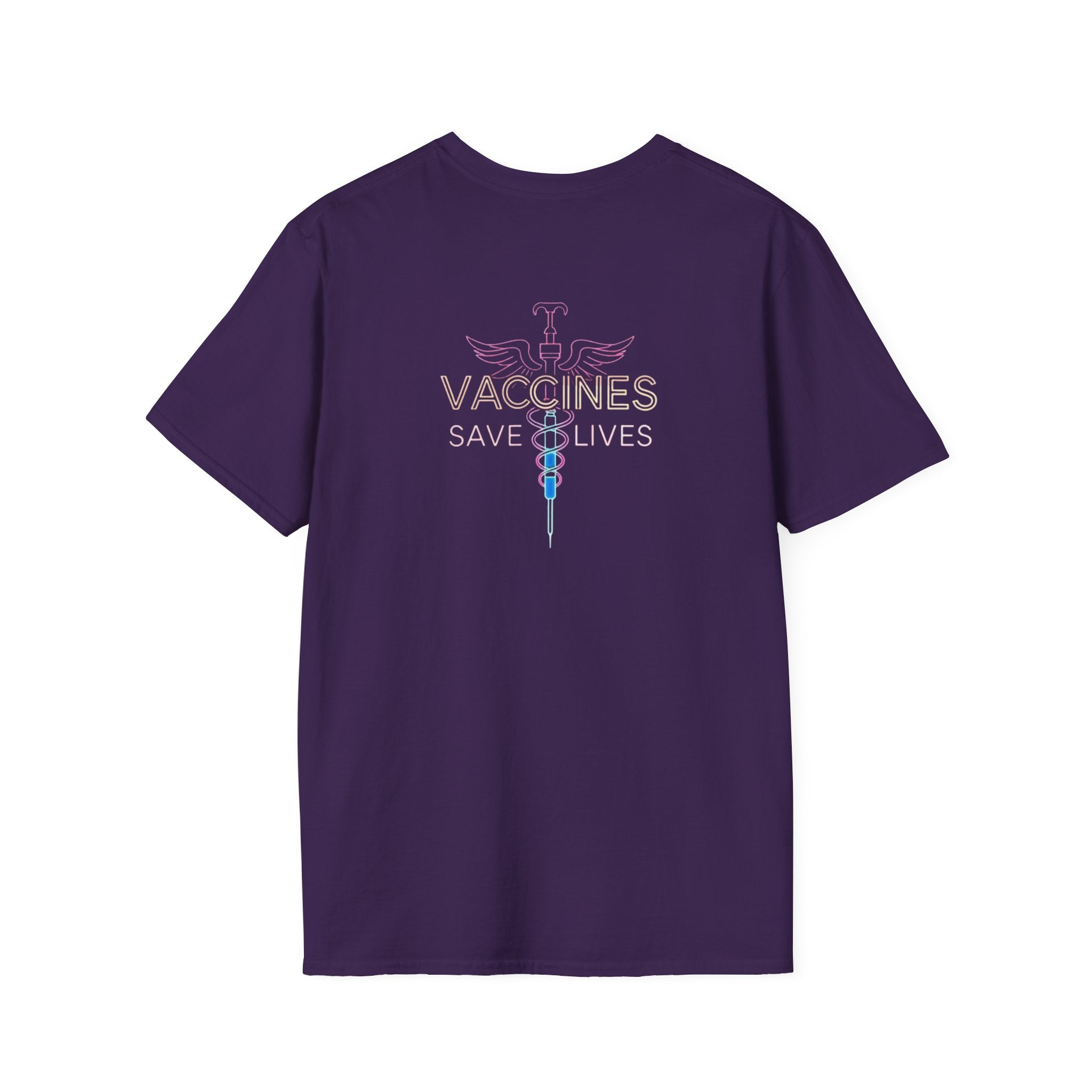 Camiseta unisex de estilo suave con el lema "Pillaos: las vacunas salvan vidas".