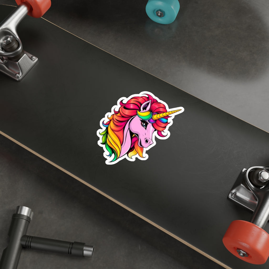 Die-Cut Stickers - Pink Unicorn - EqualiTees.Me