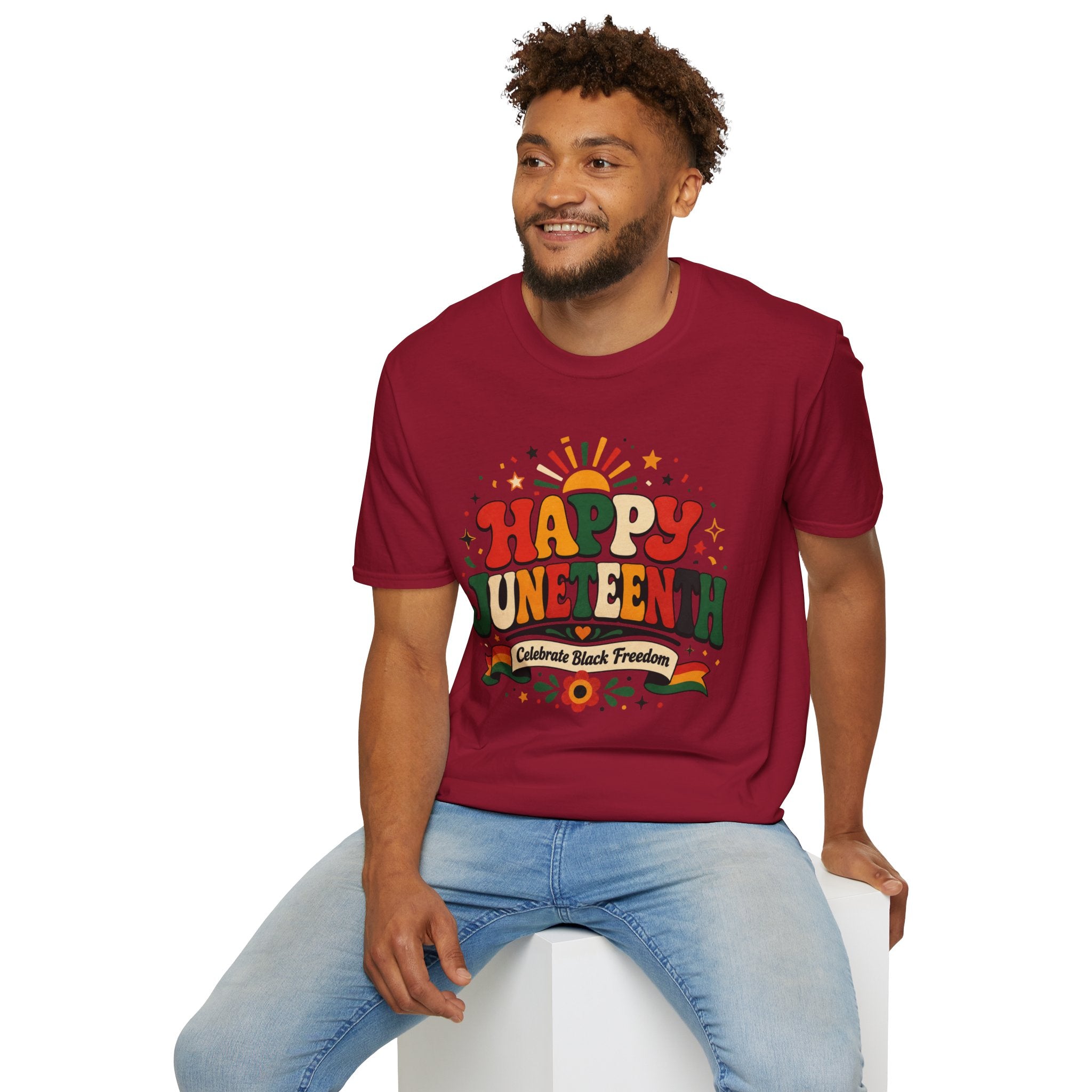 Juneteenth T-Shirt - "Happy Juneteenth" Retro Celebration Tee
