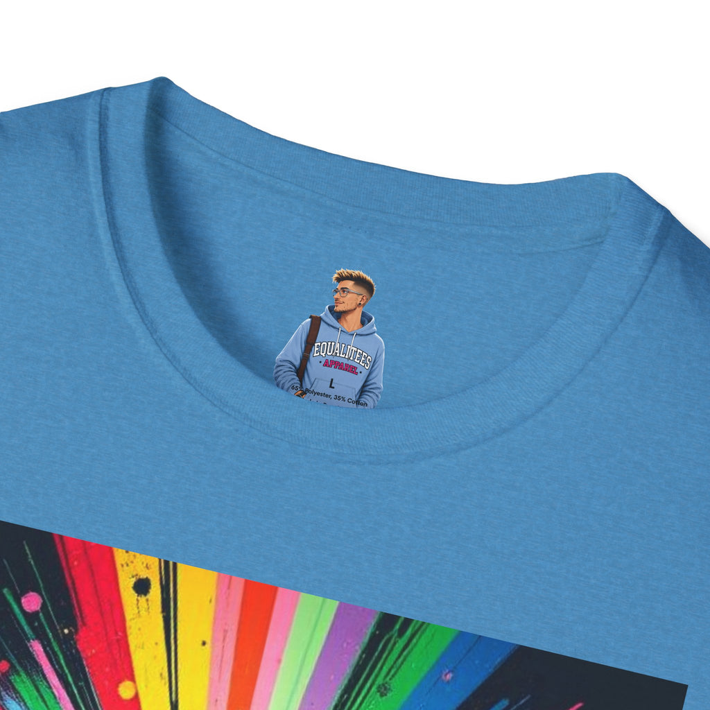 Unisex Softstyle T-Shirt - 'Queer People Belong Everywhere' Pride Graphic Tee